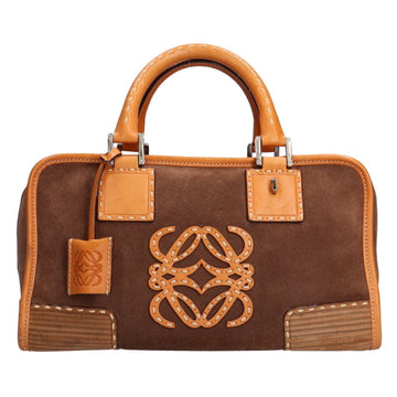 Loewe Amazona 28 Limited Line Handbag Suede Brown Women's