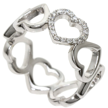 TIFFANY Sentimental Heart Diamond Ring K18 White Gold Ladies &Co.