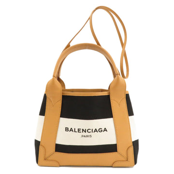 BALENCIAGA 390346 Navy Hippo XS Handbag Canvas Women's