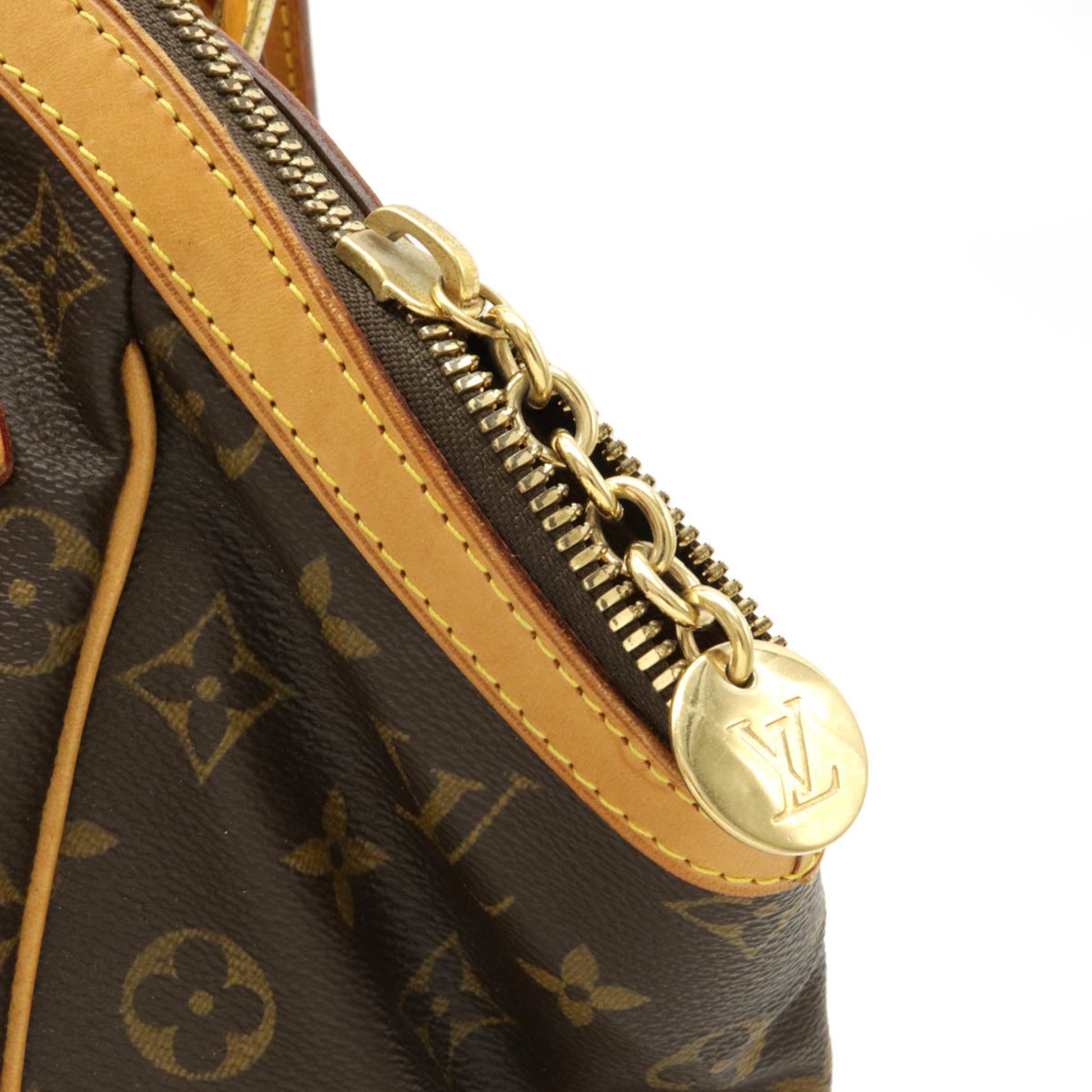 Louis Vuitton Brown Monogram Tivoli PM Satchel Bag with gold-tone hardware  at 1stDibs