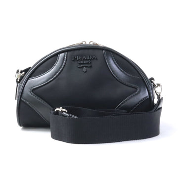 PRADA Crossbody Shoulder Bag Nylon/Leather Black Women's 1BH140 99571g