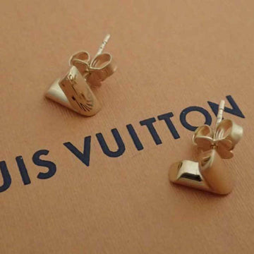 LOUIS VUITTON Earrings Essential V Gold Metal Material M68153