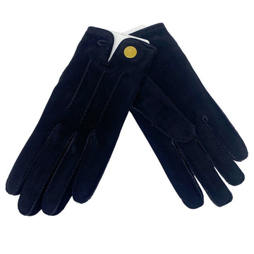 HERMES Gloves Serie Medor Leather Black Fashion Accessories Ladies