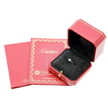 CARTIER solitaire diamond ring Pt950 platinum 0.39ct G VS1 EX 2.8g