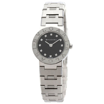 BVLGARI BB23SS 12 12P diamond watch stainless steel SS ladies