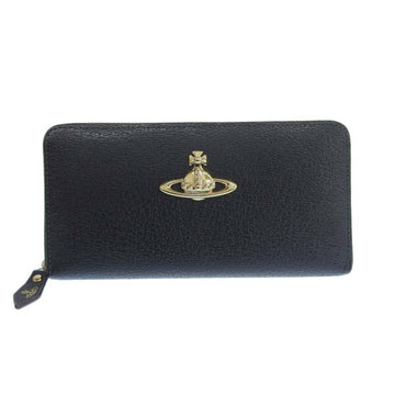 Vivienne Westwood leather round long wallet black