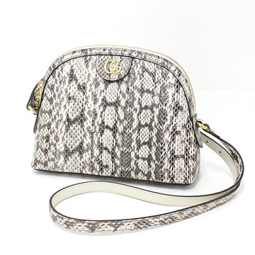 Gucci Ophidia Snake Leather Small Shoulder Bag Gray Double G 499621