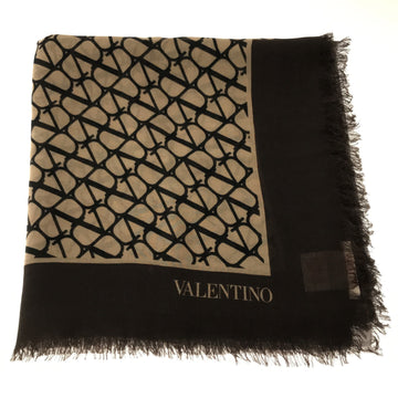 VALENTINO Toile Iconograph Cashmere and Silk Shawl Brown Cashmere WEB104NPT_V3D