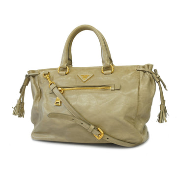 Prada 2WAY Bag Women's Leather Handbag,Shoulder Bag,Tote Bag Green