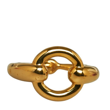 HERMES Mo Scarf Ring Gold Plated Women's