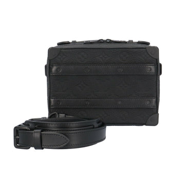 LOUIS VUITTON Handle Soft Trunk Shoulder Bag Leather M59163 Black Men's