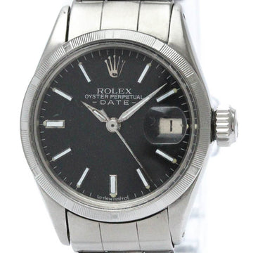 ROLEXVintage  Oyster Perpetual Date 6519 Steel Automatic Ladies Watch BF566827