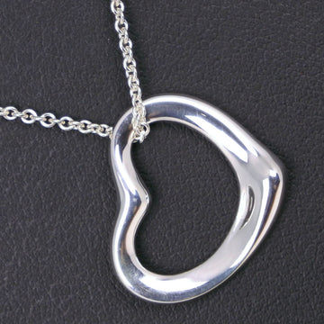 TIFFANY&Co. Open Heart Necklace Elsa Peretti Silver 925 Made in the USA Women's