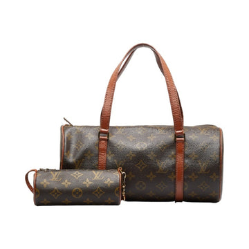 LOUIS VUITTON Monogram Papillon 30 [Old] Handbag M51385 Brown PVC Leather Ladies