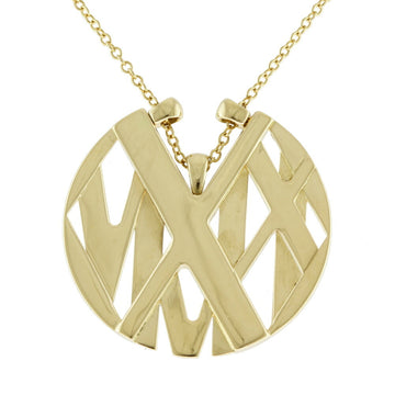 TIFFANY Atlas Circle Necklace 18K Yellow Gold Women's &Co.