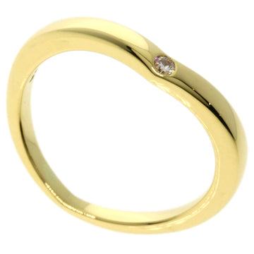 TIFFANY Curve 1P Diamond Ring K18 Yellow Gold Women's &Co.