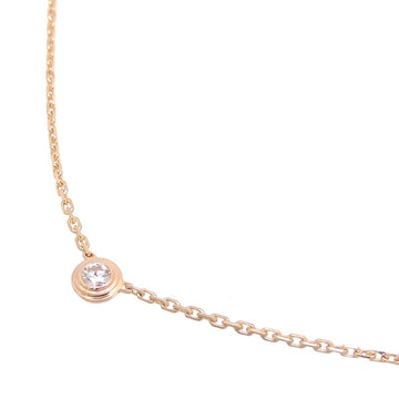 CARTIER 0.04ct diamond Diamant XS women's necklace B7224516 750 pink gold