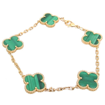 VAN CLEEF & ARPELS Alhambra Malachite Women's Bracelet VCARL60900 750 Yellow Gold