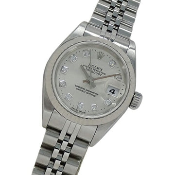ROLEX Datejust 79174G P number women's 10P diamond automatic winding AT stainless steel SS white gold WG silver polished