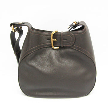 Delvaux Women's Leather Shoulder Bag Dark Brown