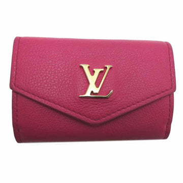 LOUIS VUITTON Portefeuille Rock Limited Women's Trifold Wallet M80087 Grain Calf Leather Fuchsia [Pink]