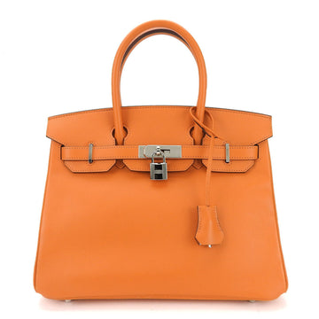 HERMES handbag Birkin 30 orange N stamp Vaux Epson leather ladies  birkin30 hand bag