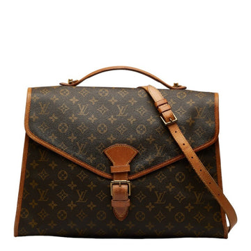 LOUIS VUITTON Monogram Beverly Handbag Shoulder Bag M51121 Brown PVC Leather Ladies