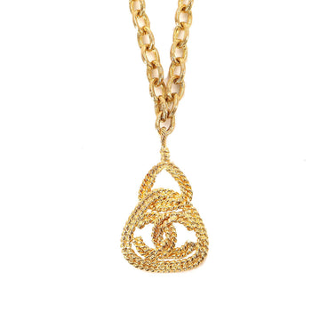Chanel here mark long necklace triangle gold 28 vintage accessories Vintage Necklace