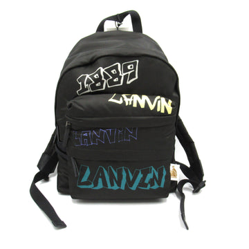 LANVIN graffiti logo backpack Black Nylon LMBGTA00NYPUP2210