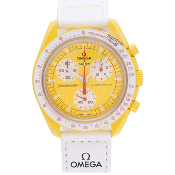 OMEGA Moonswatch Speedmaster Mission to Sun SO33J100 Quartz Watch Nylon/Bioceramic/Velcro Yellow 0150