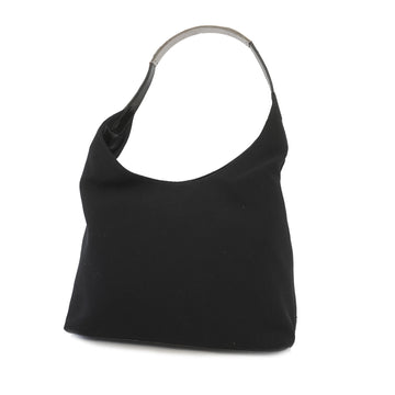 Gucci 001-3306 Women's Nylon Canvas Shoulder Bag Black