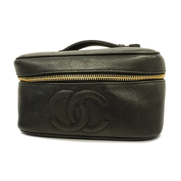 CHANELAuth  Vanity Bag Women's Caviar Leather Black