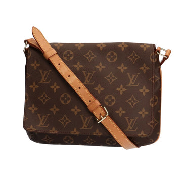 Louis Vuitton Musette Tango Monogram Shoulder Bag Brown Ladies