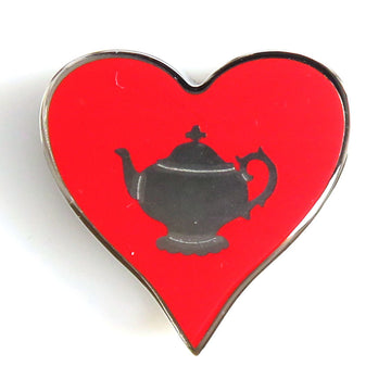 HERMES Scarf Ring Tea Time Metal/Enamel Silver/Red Women's e56002g