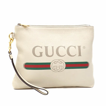 Gucci Clutch Bag Men's Ivory Leather 572770 Second