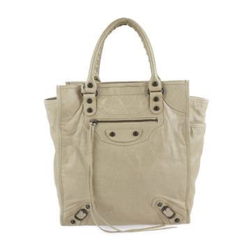 BALENCIAGA The Hippo Tote Bag 235217 9678 Leather Beige