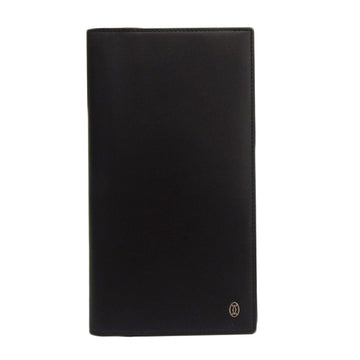 CARTIER Pasha Agenda Notebook Cover Pocket Address Book Leather Black