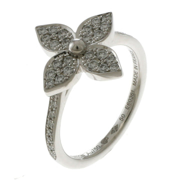 LOUIS VUITTON Burg Star Blossom Ring No. 9.5 K18 White Gold Diamond Women's