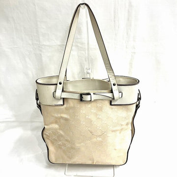 GUCCI GG canvas 107757 ivory x white bag tote ladies