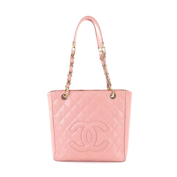 Chanel matelasse PST chain tote bag caviar skin pink A20994 gold metal fittings vintage Matelasse Tote Bag