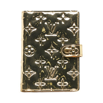 LOUIS VUITTON Monogram Vernis Agenda PM Notebook Cover R20962 Miroir Gold Patent Leather Women's