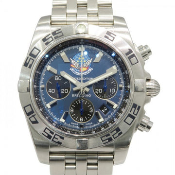 BREITLING Chronomat 44 Blue Impulse Japan Limited 400 AB0110 [A013CBIPS] Blue/Black Dial Watch Men's