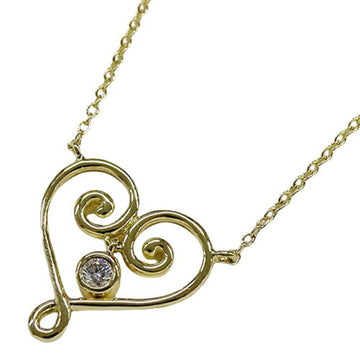 TIFFANY&Co. Necklace Ladies 750YG 1P Diamond Venice Goldoni Heart Yellow Gold Polished