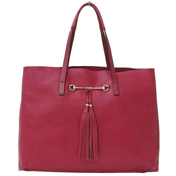 GUCCI bag ladies brand tote horsebit leather red 297007 tassel