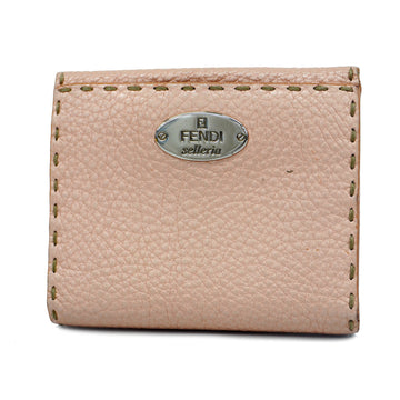 FENDIAuth  Bi-fold Wallet Sellia Women's Leather Pink