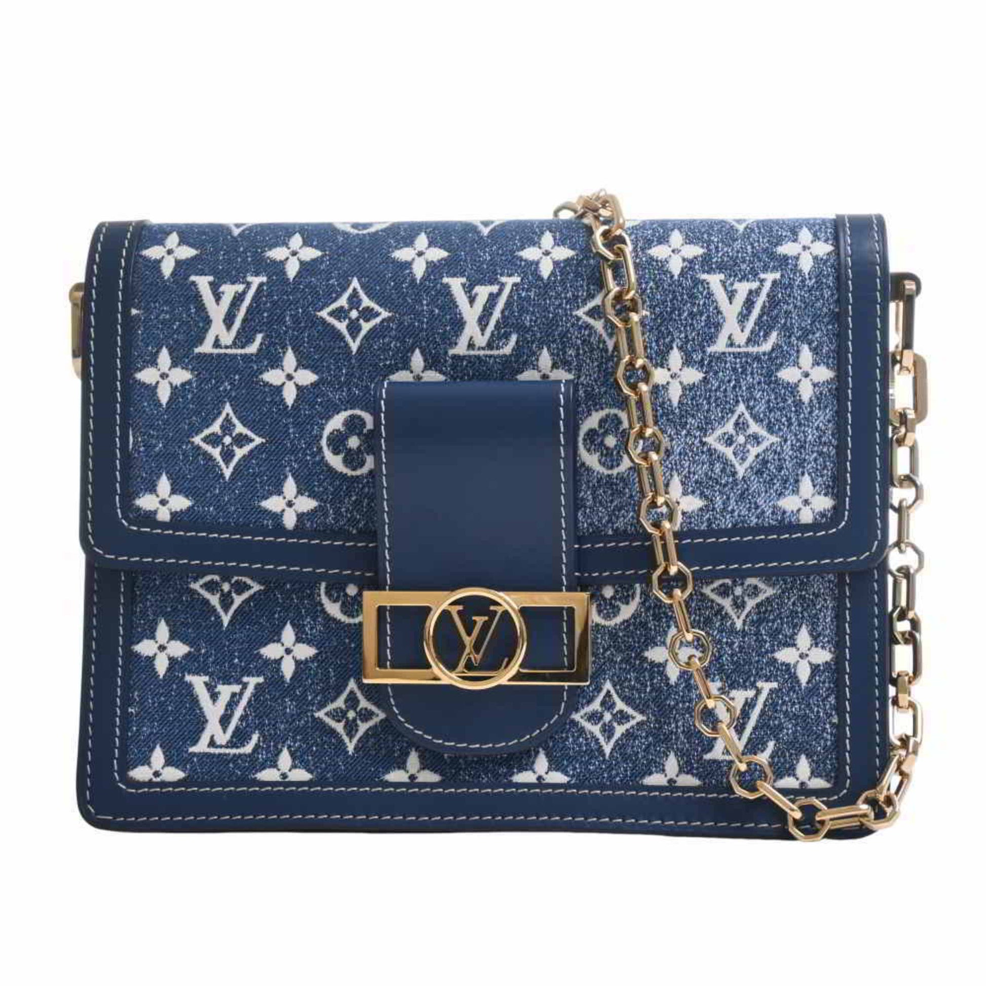 Louis Vuitton Dauphine mm, Blue, One Size
