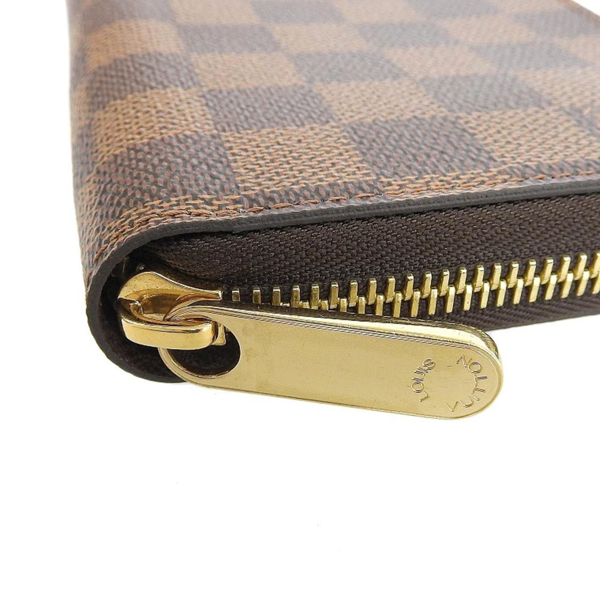 Authenticated used Louis Vuitton Damier Ebene Zippy Wallet N41661 Round Zipper Long Unisex, Adult Unisex, Size: (HxWxD): 10.5cm x 19cm x 2cm / 4.13