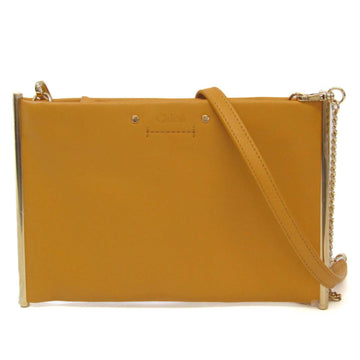 CHLOE Roy CHC18UP021H1Z214 Women's Leather Shoulder Bag Yellow