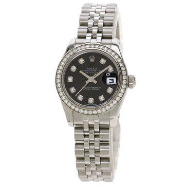 ROLEX 179384G Datejust 10P Diamond Watch Stainless Steel / SS Ladies