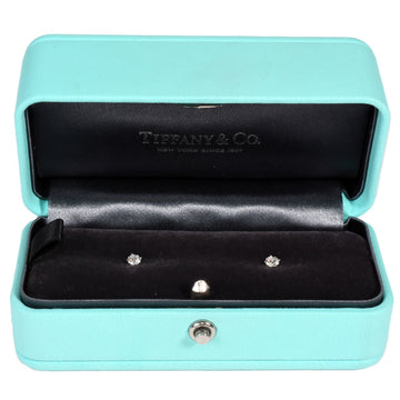 TIFFANY&Co Solitaire Stud Diamond Earrings Pt950